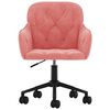 vidaXL Silla de oficina giratoria de terciopelo rosa