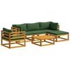 vidaXL Juego de Sof&aacute; 6 uds. Natural Madera de Acacia S&oacute;lida