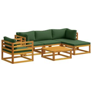 vidaXL Juego de Sof&aacute; 6 uds. Natural Madera de Acacia S&oacute;lida