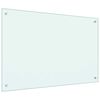 vidaXL Protecci&oacute;n salpicaduras cocina vidrio templado blanco 90x60 cm