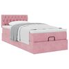 vidaXL Estructura de cama otomana colch&oacute;n terciopelo rosa 100x200cm