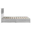 vidaXL Cama con almacenamiento con cabecera Gris Sonoma 135 x 190 cm