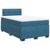 vidaXL Cama box spring con colch&oacute;n terciopelo azul 120x200 cm