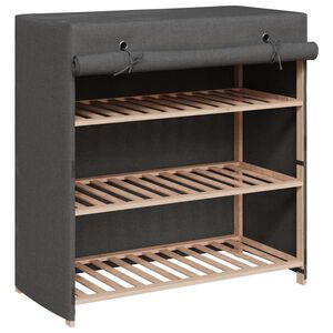 vidaXL Mueble zapatero con funda de tela gris 79x40x80 cm