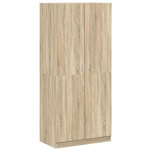 vidaXL Armario de madera contrachapada color roble Sonoma 90x52x200 cm
