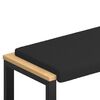 vidaXL Coj&iacute;n de banco Tela Sherpa Negro Profundidad 35 cm
