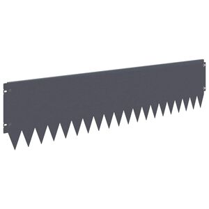 vidaXL Borde de C&eacute;sped 10 pcs 103 x 25 cm Acero Gris antracita