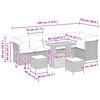 vidaXL Conjunto de sofá de jardín 9 pcs Gris ratán sintético