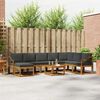 vidaXL Conjunto de sof&aacute;s de exterior 9 pcs Natural y Antracita