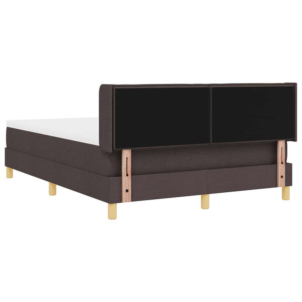 vidaXL Cama tipo Box Spring Marr&oacute;n Oscuro 200 x 160 cm Poli&eacute;ster