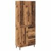 vidaXL Aparador alto 2 uds. Madera envejecida 69,5 x 34 x 180 cm
