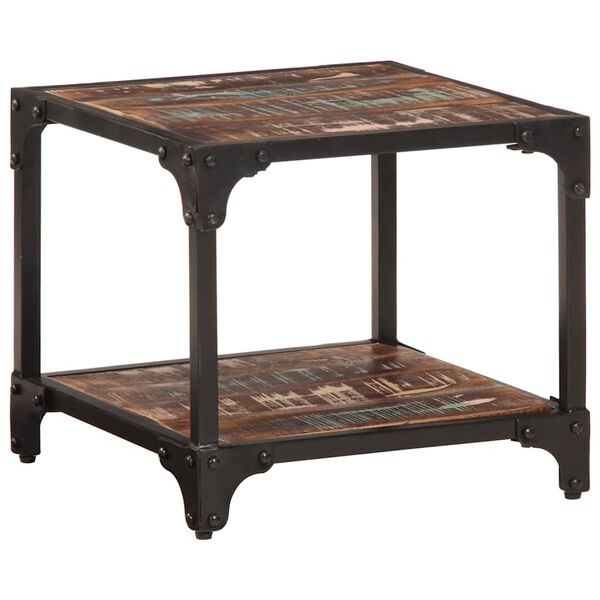 vidaXL Mesa de centro de madera maciza reciclada 40x40x36 cm
