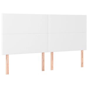 vidaXL Cabecero de cama blanco 180x5x118/128 cm piel sint&eacute;tica