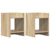 vidaXL Soporte de plantas 2 uds. Roble Sonoma 30 x 30 x 40 cm