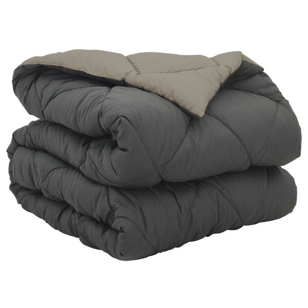 vidaXL Edred&oacute;n de Todo el A&ntilde;o Gris Claro y Antracita 200 x 140 cm