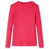 Camiseta infantil de manga larga rosa brillante 104