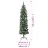 vidaXL Árbol de Navidad artificial estrecho con soporte PVC 120 cm