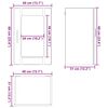vidaXL Armario pared para cocina puerta cristal Lucca blanco brillante