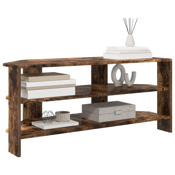 vidaXL MuebledeTVdeesquina Roble ahumado 102x40,5x45cm