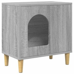 vidaXL Casa para Gatos Gris Sonoma 51 x 30 x 52 cm