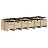 vidaXL Set comedor de jardín con cojines 13 pzas ratán sintético beige