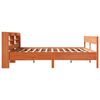 vidaXL Cama sin colch&oacute;n madera maciza de pino marr&oacute;n cera 200x200 cm