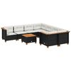 vidaXL Set de sof&aacute;s de jard&iacute;n 8 piezas y cojines rat&aacute;n sint&eacute;tico negro