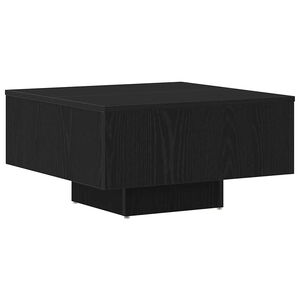 vidaXL Mesa de Caf&eacute; Roble Negro 60 x 60 x 31,5 cm Madera de ingenier&iacute;a