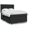 vidaXL Cama box spring con colch&oacute;n cuero sint&eacute;tico negro 160x200 cm