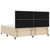 vidaXL Cama tipo Box Spring con colch&oacute;n Crema 200 x 200 cm tela