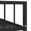 vidaXL Estructura de cama sin colch&oacute;n metal negro 120x200 cm