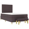 vidaXL Cama tipo Box Spring Marr&oacute;n oscuro 120 x 190 cm tela
