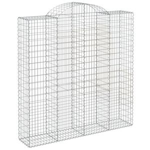 vidaXL Cesta gaviones forma arco hierro galvanizado 200x50x200/220 cm