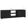 vidaXL Mueble TV madera contrachapada negro brillante 120x30x37,5 cm