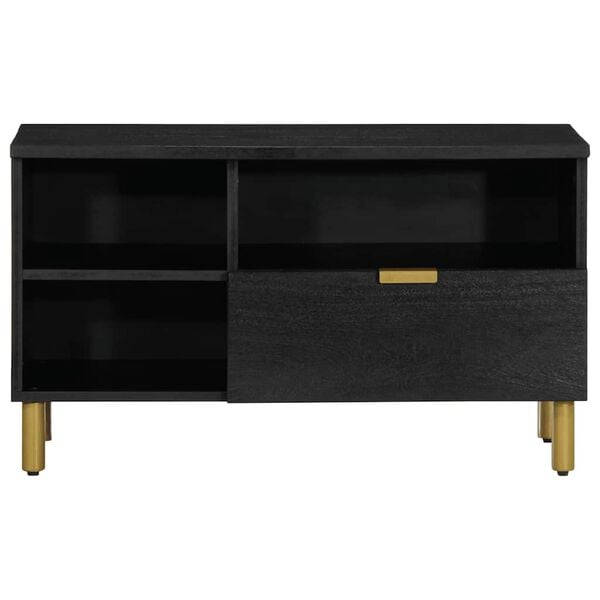 vidaXL Mueble de TV madera de ingenier&iacute;a negro 80x33x46 cm