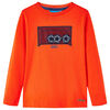 vidaXL Camiseta infantil de manga larga naranja brillante 104