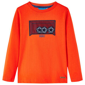 vidaXL Camiseta infantil de manga larga naranja brillante 104