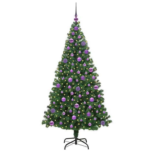 vidaXL &Aacute;rbol de Navidad artificial Verde 180 cm PVC y Acero y Pl&aacute;stico