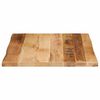vidaXL Tablero de mesa borde natural madera maciza mango 40x40x3,8 cm
