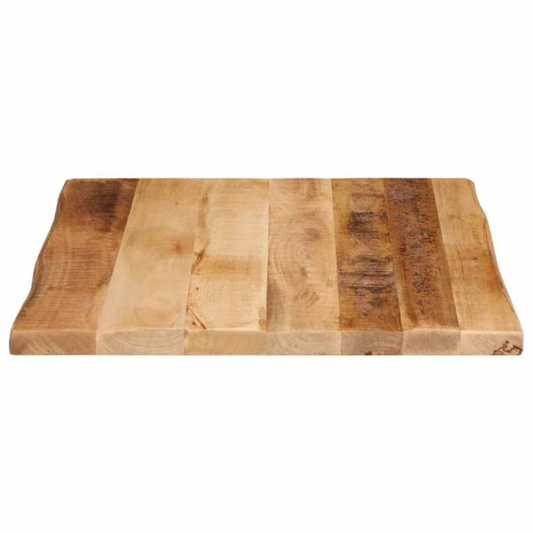 vidaXL Tablero de mesa borde natural madera maciza mango 40x40x3,8 cm