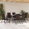 vidaXL Conjunto de Comedor de Jard&iacute;n 7 pcs Marr&oacute;n