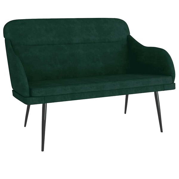 vidaXL Banco de terciopelo verde oscuro 110x76x80 cm