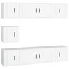 vidaXL Set de muebles para TV 7 piezas madera contrachapada blanco