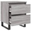 vidaXL Mesita de noche 2 uds madera ingenier&iacute;a gris Sonoma 40x35x50 cm