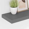 vidaXL Estantes flotante de pared 4 uds MDF gris brillo 60x23,5x3,8 cm