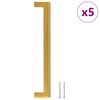 vidaXL Tiradores para armarios 5 uds acero inoxidable dorado 192 mm