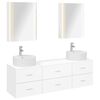 vidaXL Juego de muebles de ba&ntilde;o 5 uds. Blanco