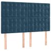 vidaXL Cama box spring con colch&oacute;n terciopelo azul oscuro 140x190 cm