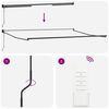 vidaXL Toldo Retr&aacute;ctil Manual Gris Claro 400 x 300 cm tela