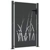 vidaXL Puerta de jard&iacute;n antracita 100x125 cm acero dise&ntilde;o hierba